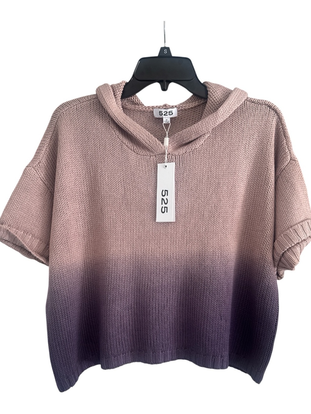 525 ombré knit cropped hoodie sweater Size Medium